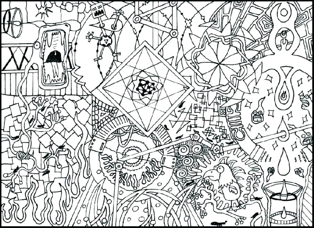 1024x744 Trippy Coloring Page Coloring Pages Footage Psychedelic Coloring