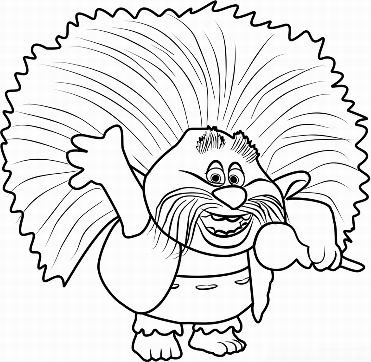 1200x1170 Trolls Holiday Movie Coloring Pages