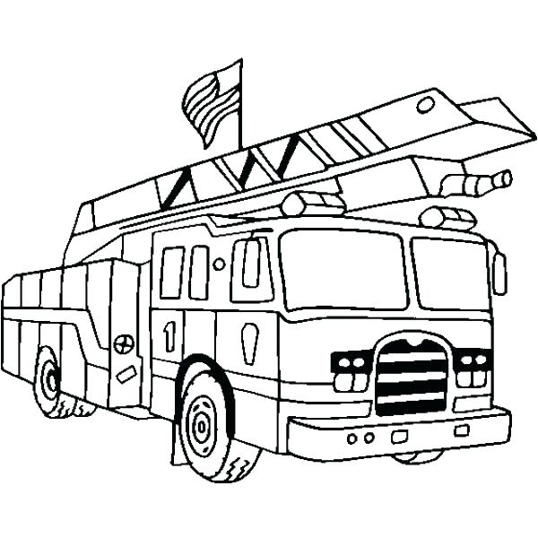 600x600 Fire Engine Colouring Pages Printable Truck Coloring Sheets Free