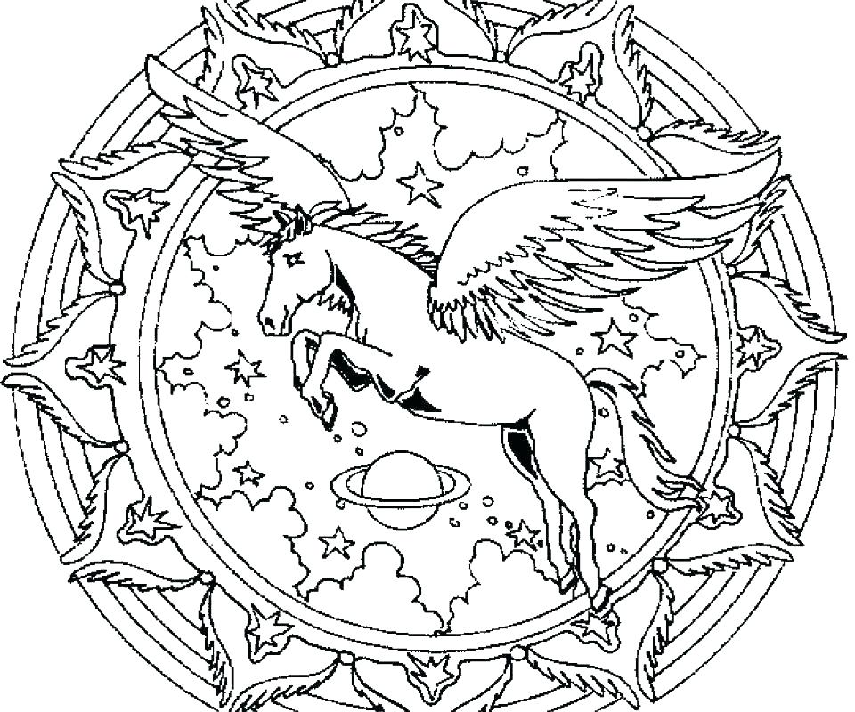 960x800 Printable Unicorn Coloring Pages Rainbow Unicorn Scene Coloring
