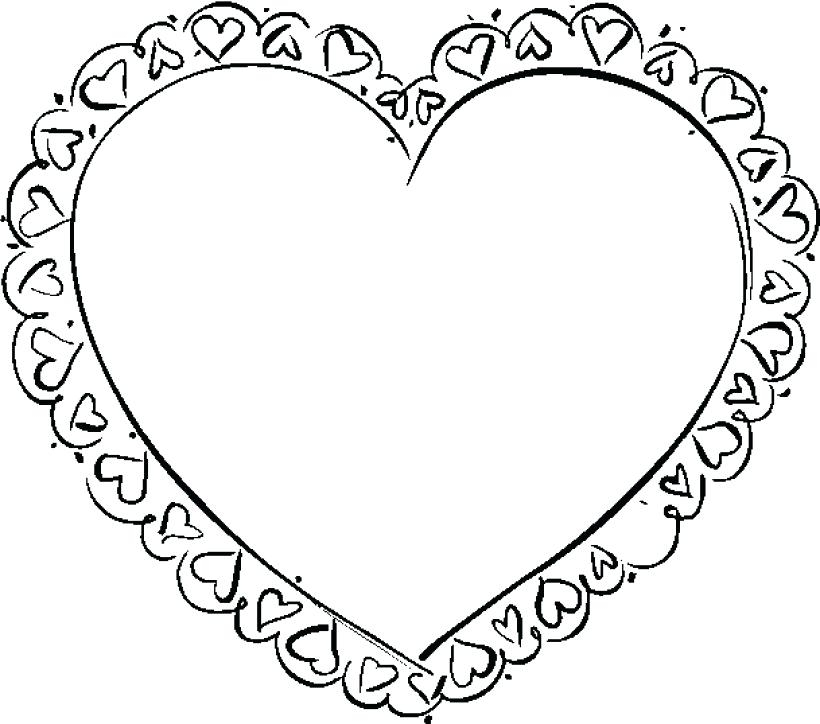 820x724 Coloring Pages Of Valentines Day Hearts Printable Valentines