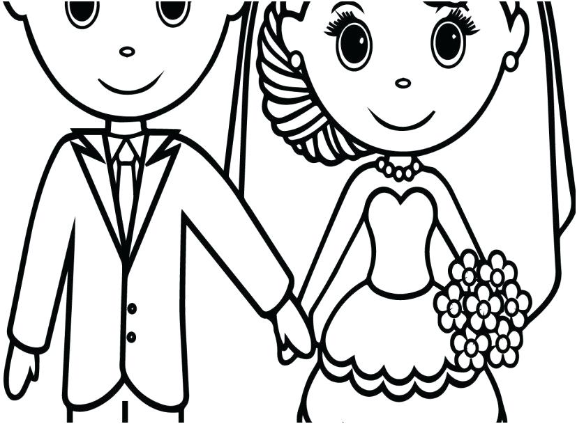 827x609 Wedding Coloring Book Printable Wedding Coloring Pages Graphic