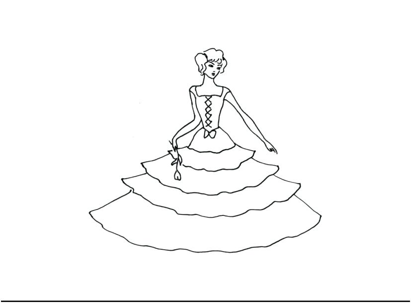 827x609 Wedding Dress Coloring Pages Winter Wedding Dress Coloring Page