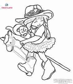 236x269 Cowgirl Coloring Page Free Printable Pages Brilliant Olegratiy