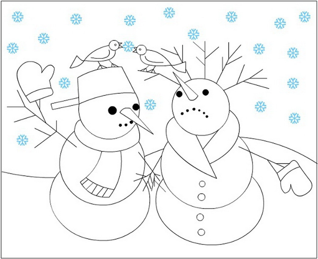 1048x856 Printable Winter Wonderland Coloring Pages