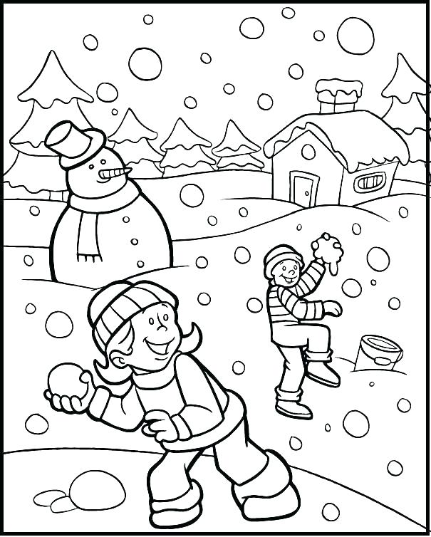 605x754 Winter Printable Coloring Pages Winter Wonderland Printable