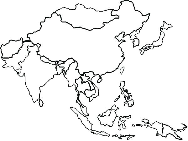 600x452 World Map Coloring Page With Countries World Map Coloring Page