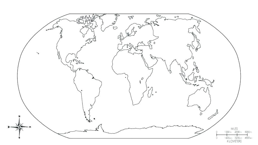 1024x576 World Map Coloring Pages Printable World Map Coloring Page