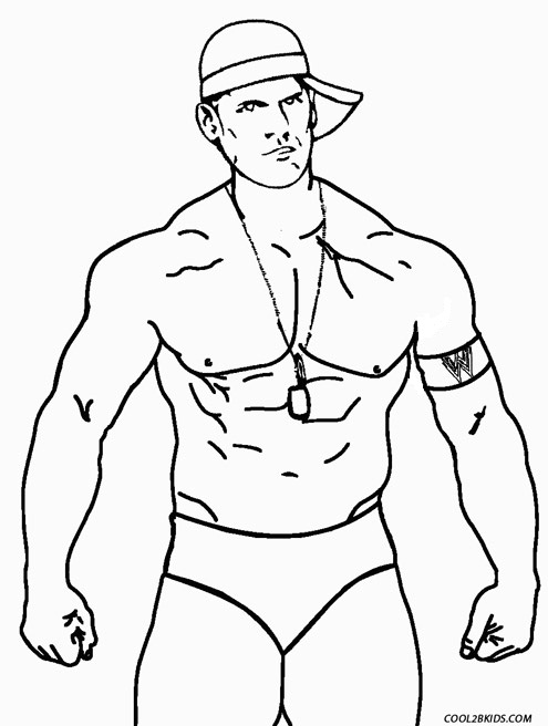 495x656 Printable Wrestling Coloring Pages For Kids