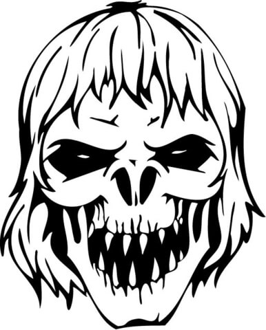 386x480 Scary Zombie Coloring Pages