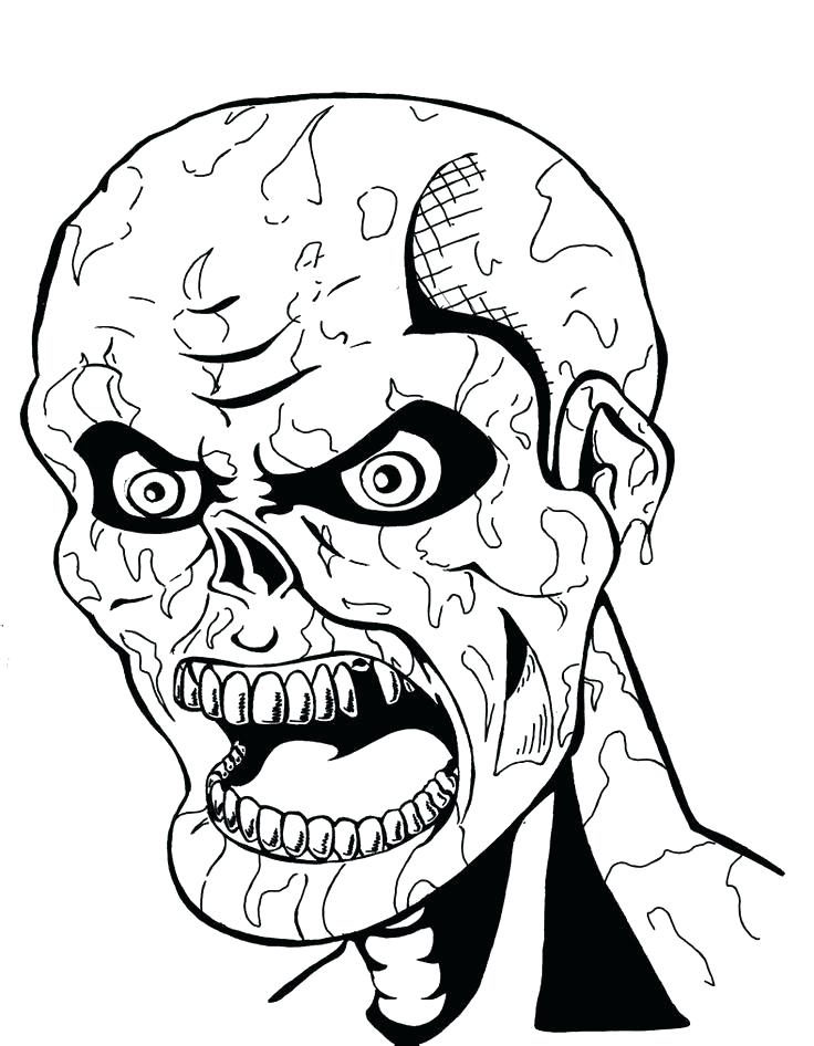736x946 Zombie Coloring Pages Zombie Coloring Pages For Adults Scary