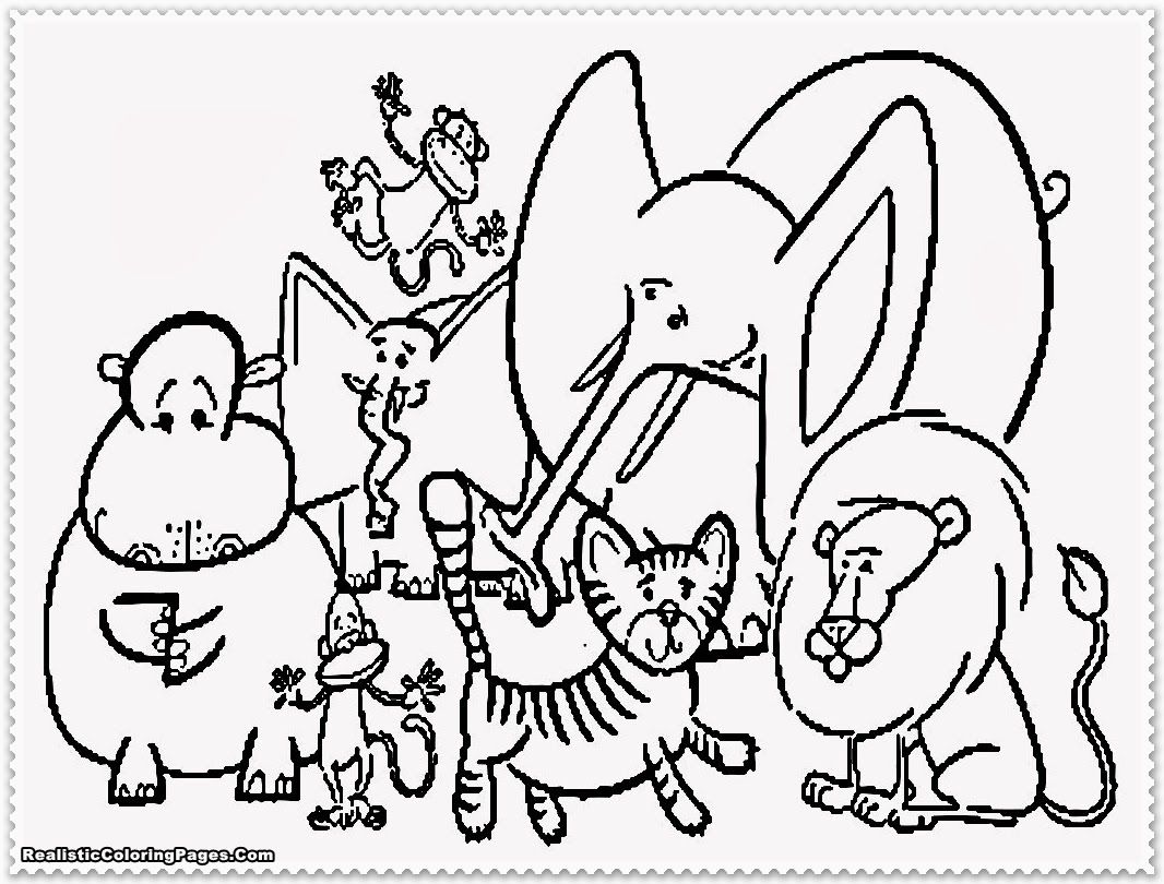 1066x810 Shocking Printable Zoo Animal Coloring Pages Fotos For Inspiration