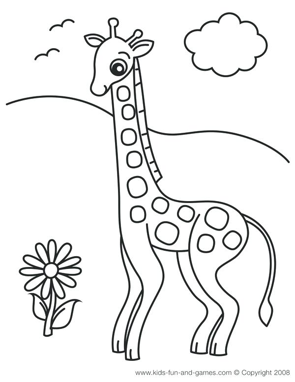 600x777 Zoo Animals Coloring Page Giraffe Coloring Pages Just A Part