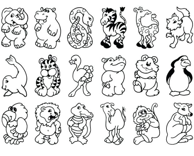 622x500 Zoo Animals Coloring Pages For Preschoolers Pictures To Color Com