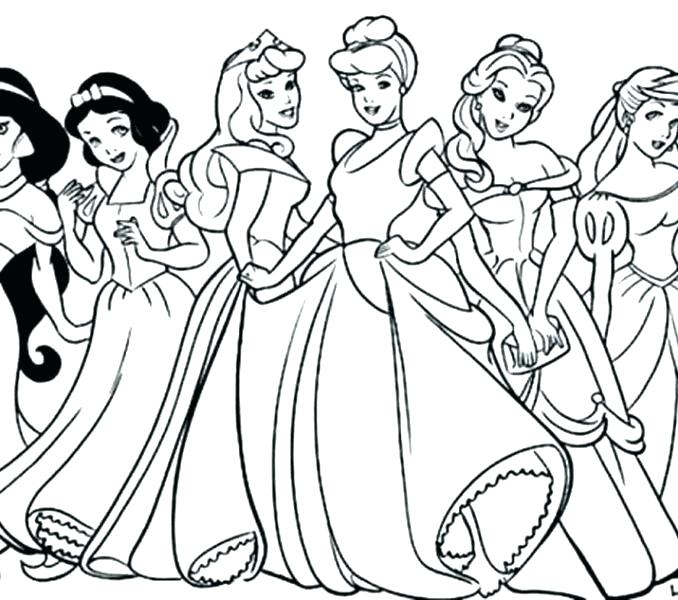 678x600 All Princess Coloring Pages Coloring Pages Of Princesses Princess