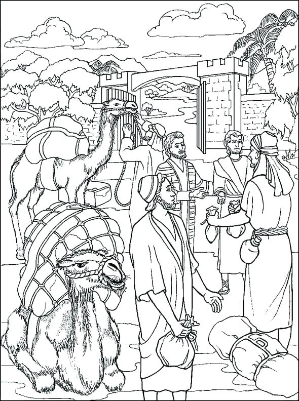 590x792 Coloring Joseph Bible Coloring Pages Story Of Top Rated Color