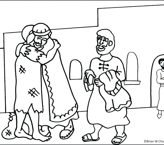 678x600 Prodigal Son Coloring Page Fee The Lost Parable Puzzles Pages