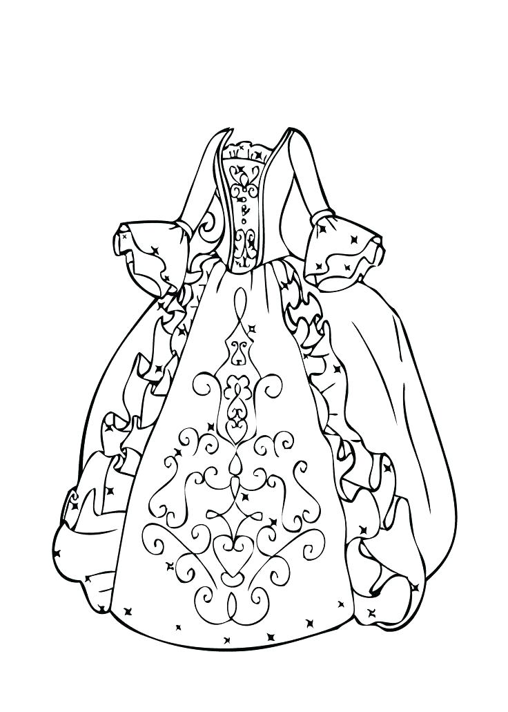 736x1031 Coloring Pages Dresses Princesses Dresses Coloring Pages Princess