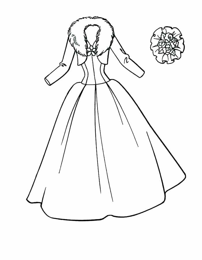 700x900 Coloring Pages Dresses Printable Barbie Princess Dress Colouring