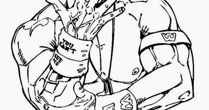 712x374 Free Wwe Coloring Pages
