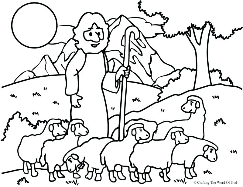 800x617 Psalm Coloring Sheets The Good Shepherd Lost Sheep And Activity