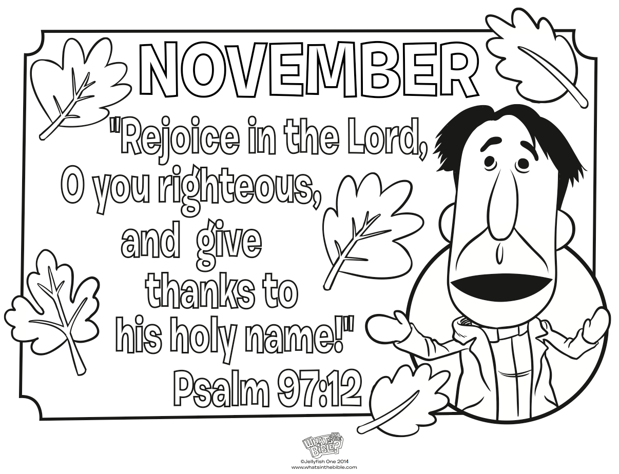1206x924 November Coloring Page Psalm Whats In The Bible Throughout