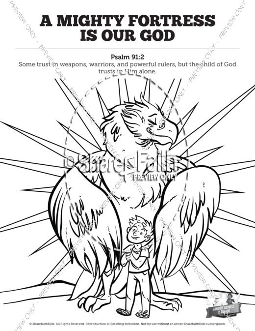 520x673 Psalm A Mighty Fortress Is Our God Sunday School Coloring Pages