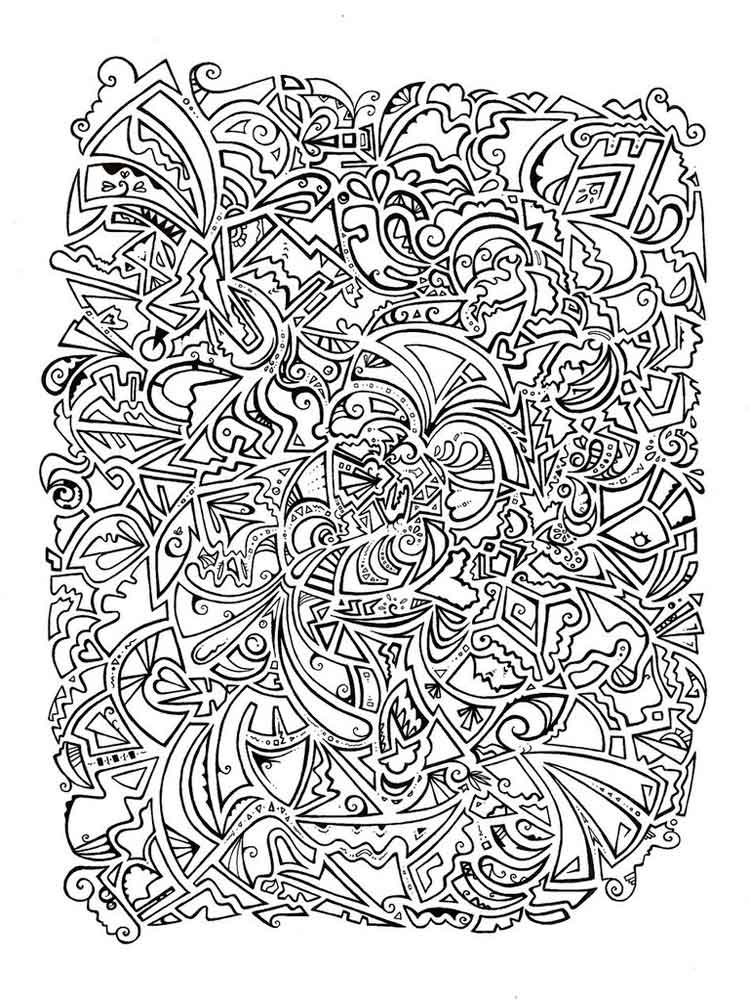 750x1000 Psychedelic Coloring Pages For Adults Free Printable Psychedelic