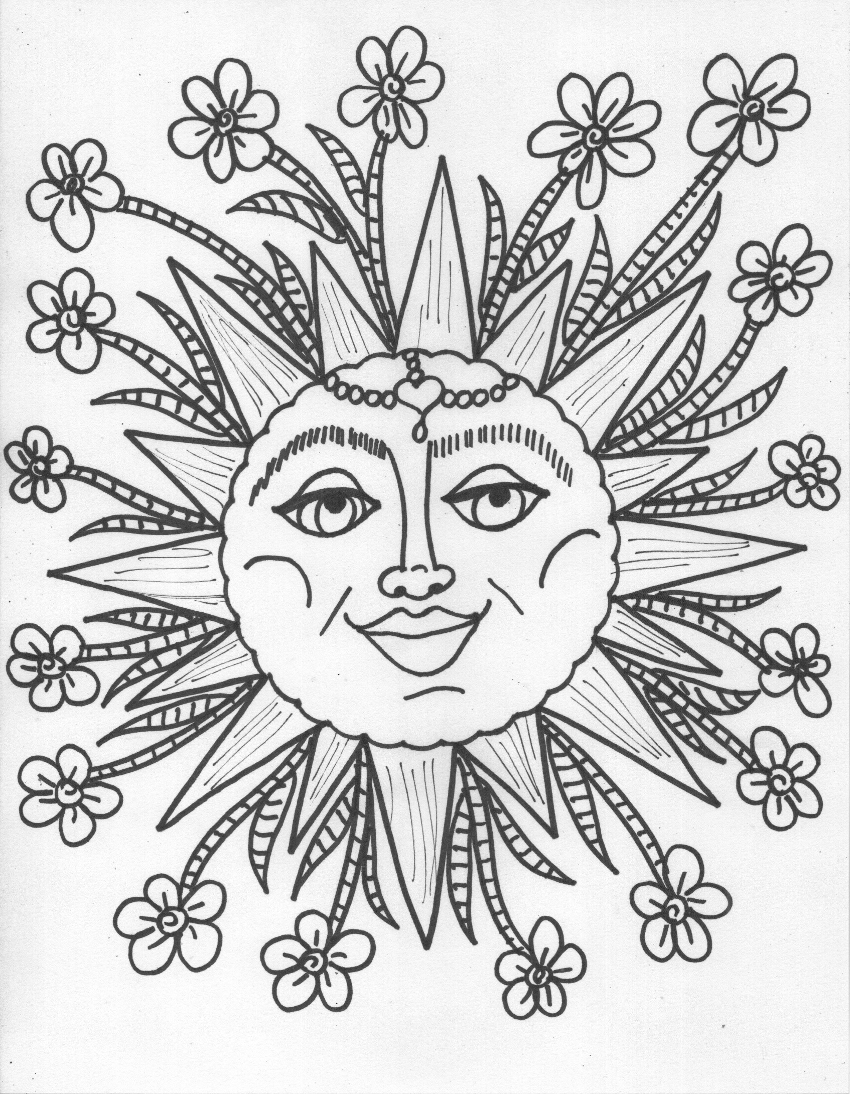 1694x2180 Awesome Psychedelic Sun Coloring Pages Print Gallery Free