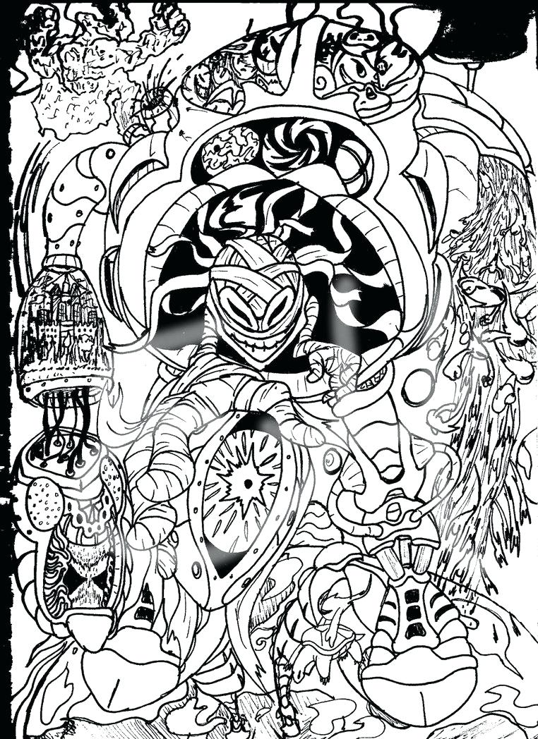 762x1048 Coloring Pages Psychedelic Coloring Pages Skull Print