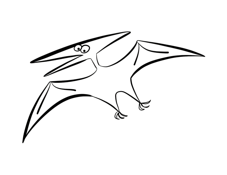 792x612 Easy Coloring Of Pterodactyl
