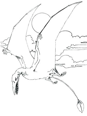 360x480 Pterodactyl Coloring Pages Pterodactyl Coloring Page Click To See