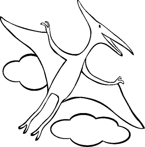 500x508 Pterodactyl Coloring Page Dinosaur Activities
