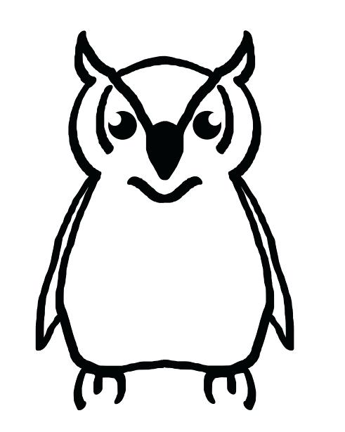 491x615 Free Owl Coloring Pages Owl Outline Free Stock Photo