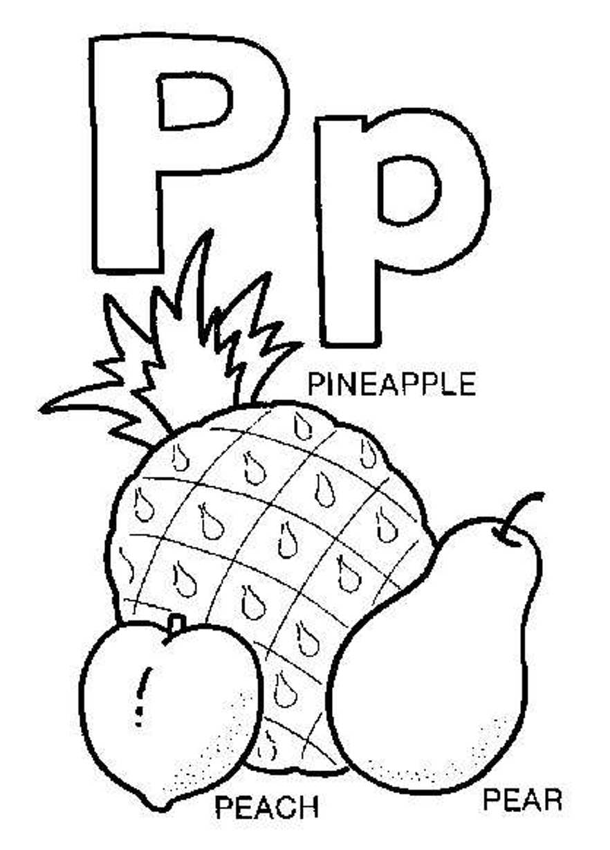 882x1228 Letter P Is For Pig Coloring Page Free Printable Pages Arresting