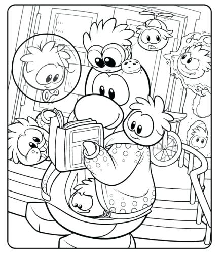 440x500 Puffle Coloring Pages Club Penguin Coloring Page Club Penguin
