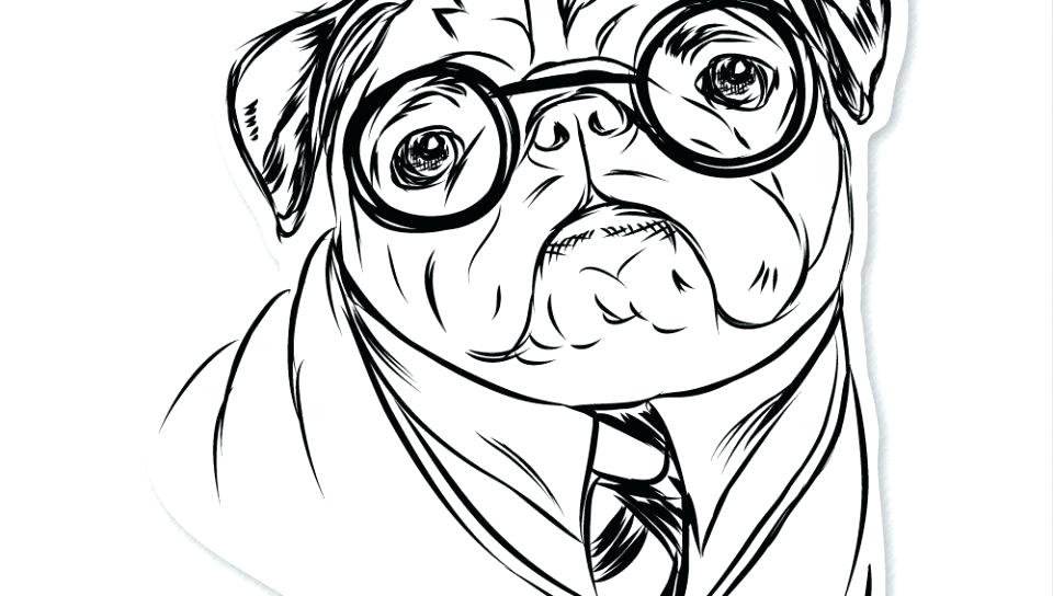 960x544 Pugs Coloring Pages Cute Pug Dog Coloring Page Free Printable
