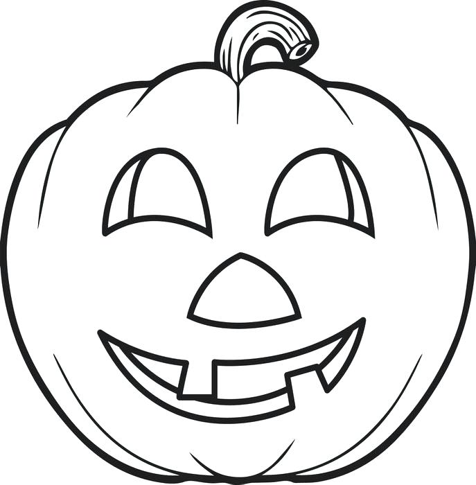 687x700 Coloring Pumpkin Pages Pumpkin Coloring Pages Dltk