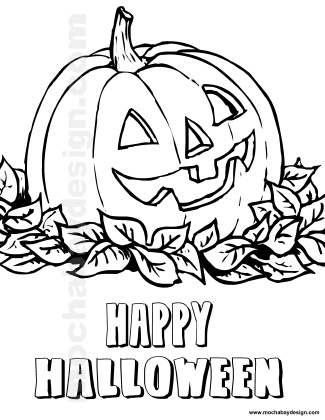 325x420 Printable Halloween Pumpkin Coloring Pages