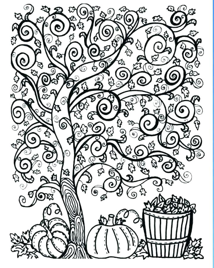 720x900 Coloring Pages Of Fall Fall Coloring Pages For Adults Pumpkin