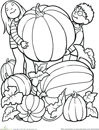 335x440 Pumpkin Patch Coloring Pages Fall Scarecrow And Pumpkins Coloring