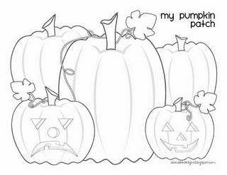 320x247 Pumpkin Patch Coloring Page