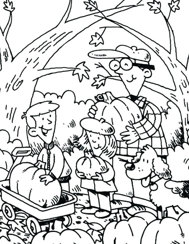 612x792 Pumpkin Patch Coloring Page