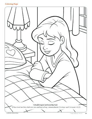 320x416 Praying Coloring Pages Children Praying Coloring Page Girl