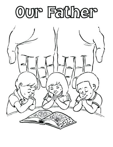 396x512 Awesome Prayer Coloring Pages Or Lords Prayer Coloring For Kids