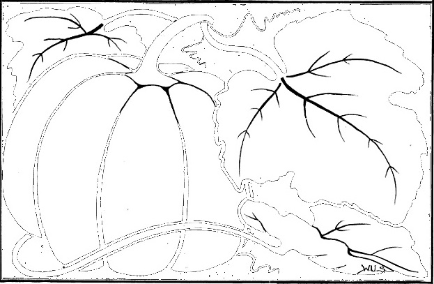 623x407 Pumpkin And Vine Coloring Page, Free Printable The Common Room