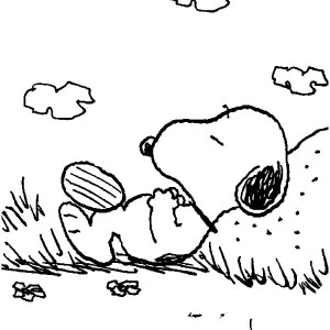 300x300 Snoopy And Charlie Brown Punk Rock Hair Style Coloring Pages