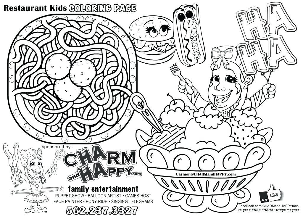 1024x740 Restaurant Coloring Pages Coloring Page Restaurant Free Printable