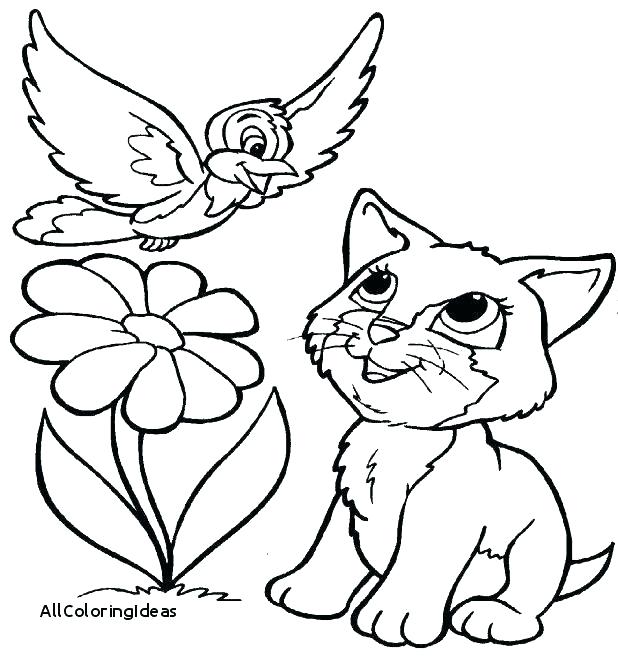 618x662 Coloring Pages Puppies And Kittens Cute Puppy Kitten Baby Free