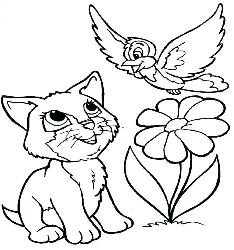 467x500 Coloring Pages Puppies And Kittens